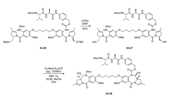 Deprotection and Oxidative Cyclization to Form 34.28