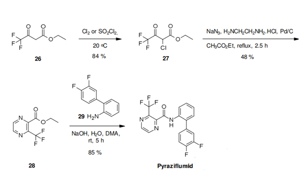 pyraziflumid synthesis