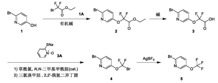 2-溴-5-三氟甲氧基吡啶合成路线