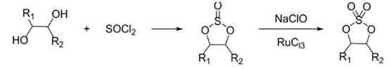 图1 (4R)-4-甲基-1,3,2-二恶噻戊环2,2-二氧化物的合成反应式.png