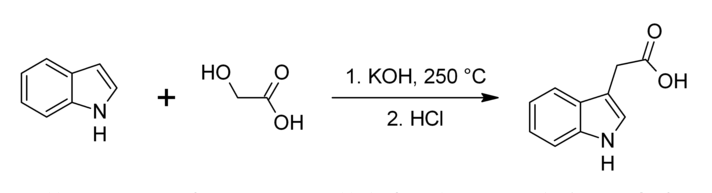 吲哚乙酸的化学合成路线图