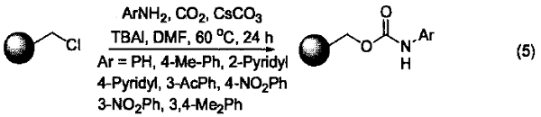 碳酸铯在固体负载的有机反应中