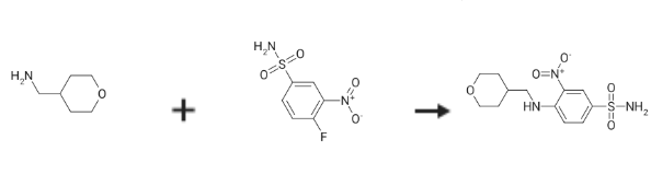 3-nitro-4-((tetrahydro-2H-pyran-4-yl)MethylaMino)benzenesulfonaMide synthesis