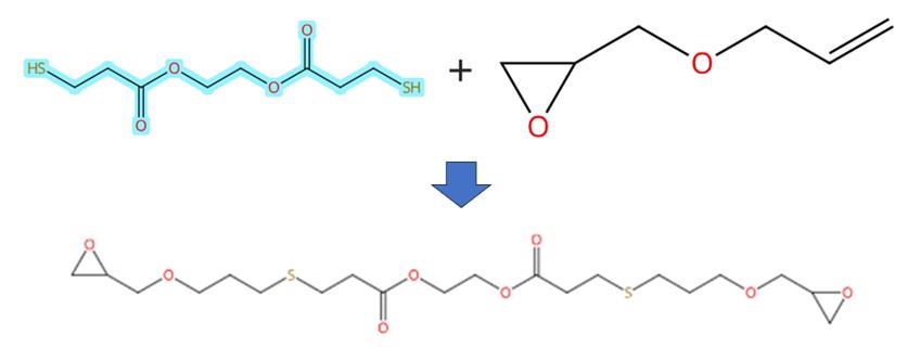 双(3-巯基丙酸)乙二醇和双键的加成反应