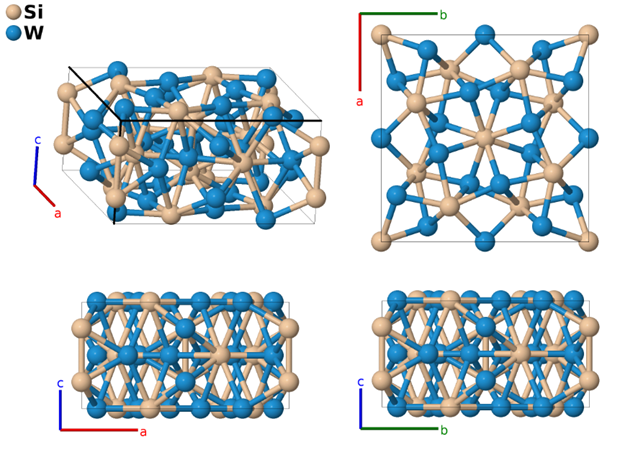 crystal structure of TUNGSTEN SILICIDE