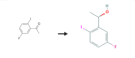 (S)-1-(5-fluoro-2-iodophenyl)ethan-1-ol synthesis