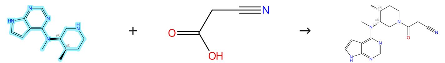 N-甲基-N-((3R,4R)-4-甲基哌啶-3-基)-7H-吡咯并[2,3-D]嘧啶-4-胺的酰胺化反应