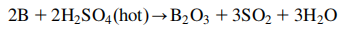 Boron reaction with acids