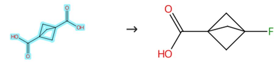 双环[1.1.1]戊烷-1,3-二羧酸的脱羧氟化反应