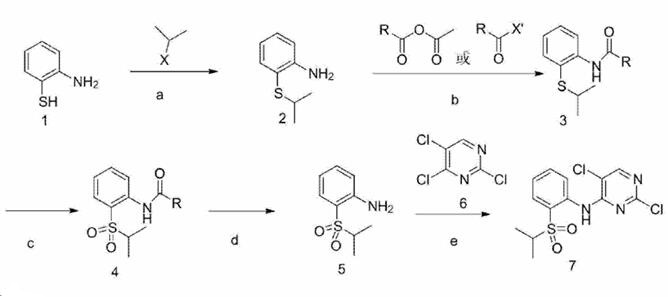2,5-二氯-N-[2-[(1-甲基乙基)磺酰基]苯基]-4-嘧啶胺的制备