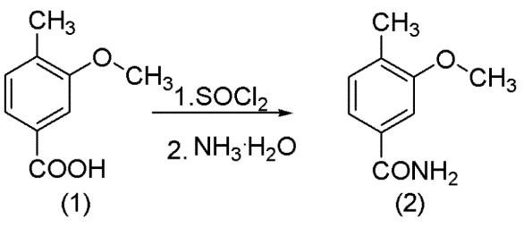 3-甲氧基-4-甲基苯甲酰胺的合成路线