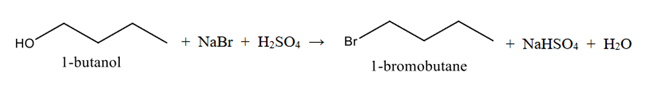 Figure 1. Global reaction for the synthesis of 1-bromobutane.