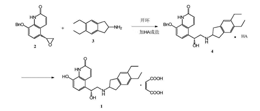马来酸茚达特罗的合成路线