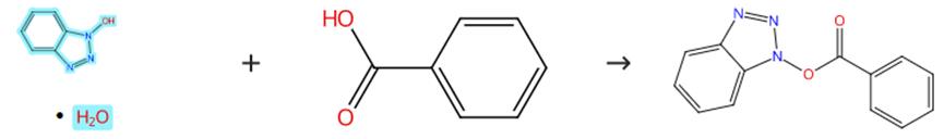 1-羟基苯并三唑合水合物的酯化反应