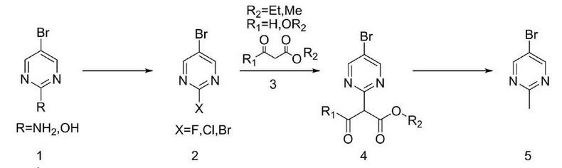 2-甲基-5-溴嘧啶制备流程图.png