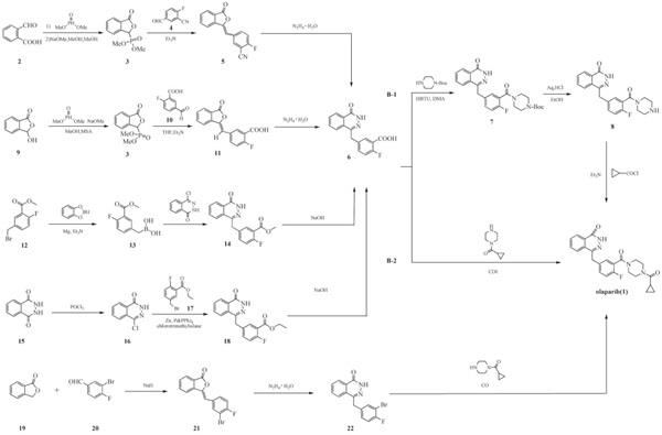 5-[(3,4-二氢-4-氧代-1-酞嗪基)甲基]-2-氟苯甲酸合成奥拉帕尼