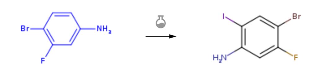 4-溴-3-氟苯胺的碘化反应