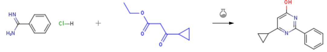 3-环丙基-3-羰基-丙酸乙酯的缩合反应