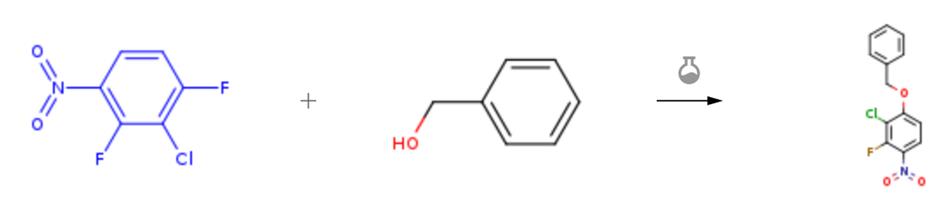 3-氯-2,4-二氟硝基苯的亲核取代反应