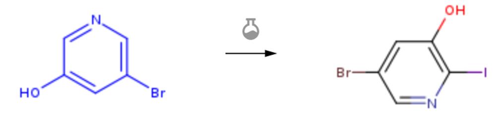 3-溴-5-羟基吡啶的碘化反应