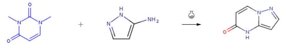 1,3-二甲基脲嘧啶的环化缩合反应