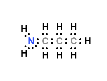 Propylamine Lewis structure