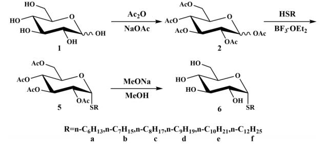辛基-beta-D-硫代吡喃葡萄糖苷的合成路线