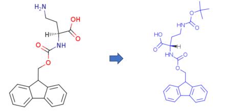 N-芴甲氧羰基-N'-叔丁氧羰基-L-2,4-二氨基丁酸的制备方法与化学性质