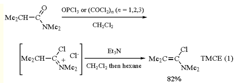 1-Chloro-N,N,2-trimethylpropenylamine synthesis