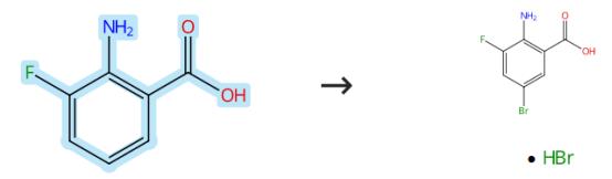 2-氨基-3-氟苯甲酸的卤化反应