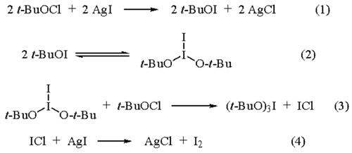 reaction of t-BuOCl with AgI