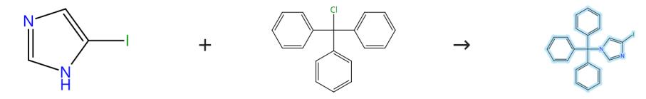 1-三苯甲基-4-碘咪唑的制备与化学性质