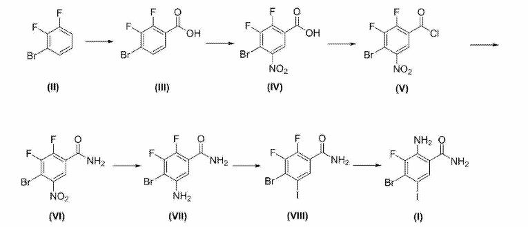 2,3-二氟-4-溴苯甲酸参与合成图例