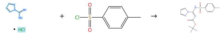 1H-吡唑-1-甲脒盐酸盐的缩合反应