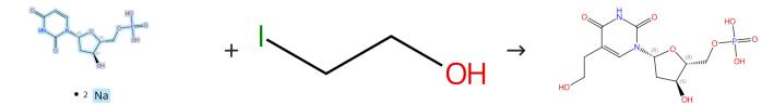 2-脱氧尿嘧啶核苷-5'-单磷酸二钠盐的亲核取代反应