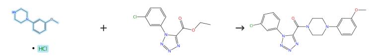 1-(3-甲氧基苯基)哌嗪盐酸盐的氨酯交换反应