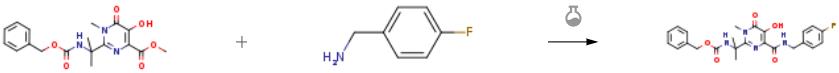[1-[4-[[(4-氟苄基)氨基]羰基]-5-羟基-1-甲基-6-氧代-1,6-二氢嘧啶-2-基]-1-甲基乙基]氨基甲酸苄酯的合成.png