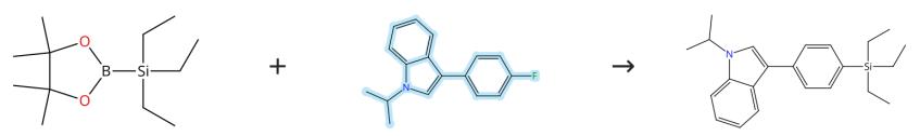 3-(4-氟苯基)-1-异丙基-1H-吲哚的硅化反应