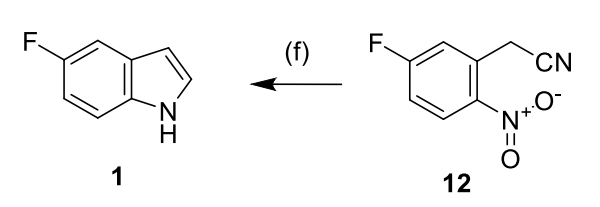 synthesis of 5-fluoroindole