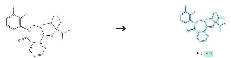 (5S,6S,9R)-6-(2,3-二氟苯基)-9-((三异丙基硅)氧基)-6,7,8,9-四氢-5H-环庚[B]吡啶-5-胺盐酸盐的制备与水解反应