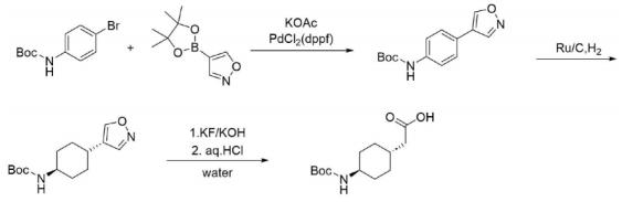 反式-(N-BOC-4-氨基环己基)乙酸的合成路线 反式-(N-BOC-4-氨基环己基)乙酸的合成路线