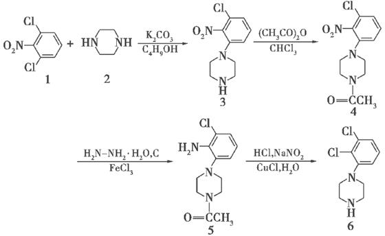1-(2,3-二氯苯基)哌嗪的合成及其工艺研究