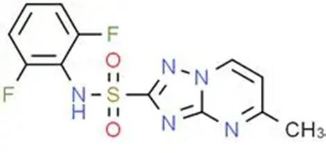 唑嘧磺草胺的化学结构式