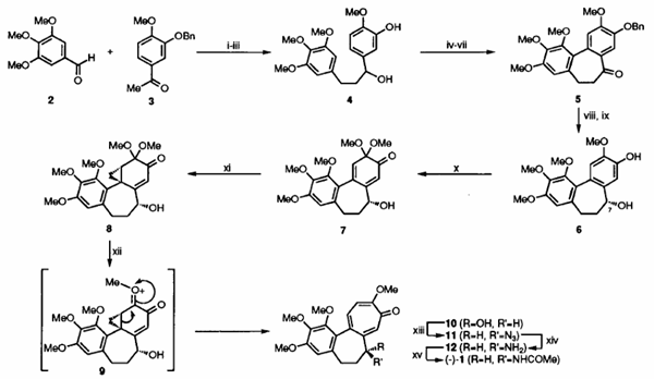 Total Synthesis of (-)-Colchicine