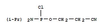 Molecular Structure of 89992-70-1 (Phosphoramidochloridousacid, N,N-bis(1-methylethyl)-, 2-cyanoethyl ester)