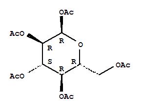 Molecular Structure of 604-68-2 (a-D-Glucopyranose,1,2,3,4,6-pentaacetate)