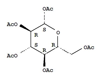 Molecular Structure of 604-69-3 (b-D-Glucopyranose, 1,2,3,4,6-pentaacetate)