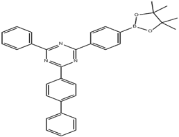 2-([1,1'-biphenyl]-4-yl)-4-phenyl-6-(4-(4,4,5,5-tetramethyl-1,3,2-dioxaborolan-2-yl)phenyl)-1,3,5-triazine