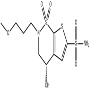 (S)-3,4-Dihydro-4-hydroxy-2-(3-methoxypropyl)-2H-thieno[3,2-e]-1,2-thiazine-6-sulfonamide 1,1-dioxide