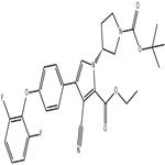 1H-Pyrrole-2-carboxylic acid, 3-cyano-4-[4-(2,6-difluorophenoxy)phenyl]-1-[(3R)-1-[(1,1-dimethylethoxy)carbonyl]-3-pyrrolidinyl]-, ethyl ester pictures